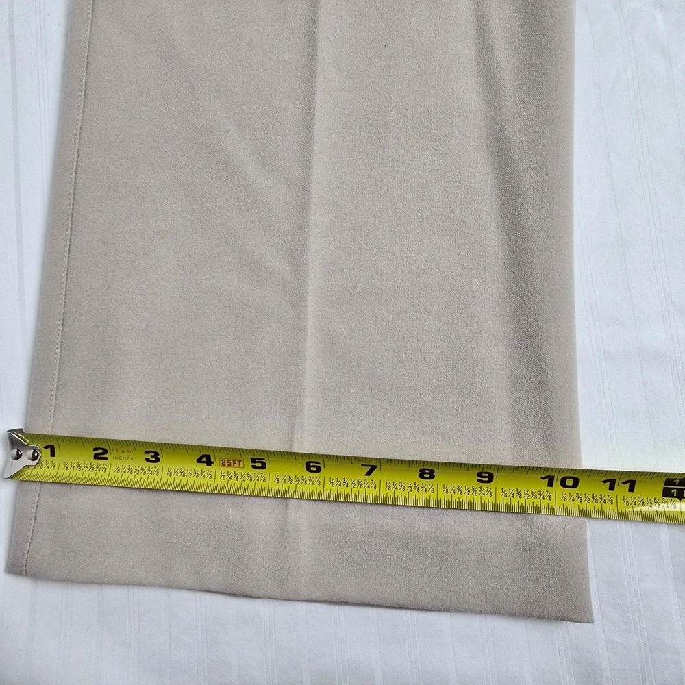 Worthington Stretch Dress Pants Womens 10T Tall Beige Tan Straight‎ Leg Trousers